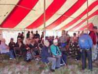 LaMoure County residents gather for the groundbreaking ceremony May 22, 2003